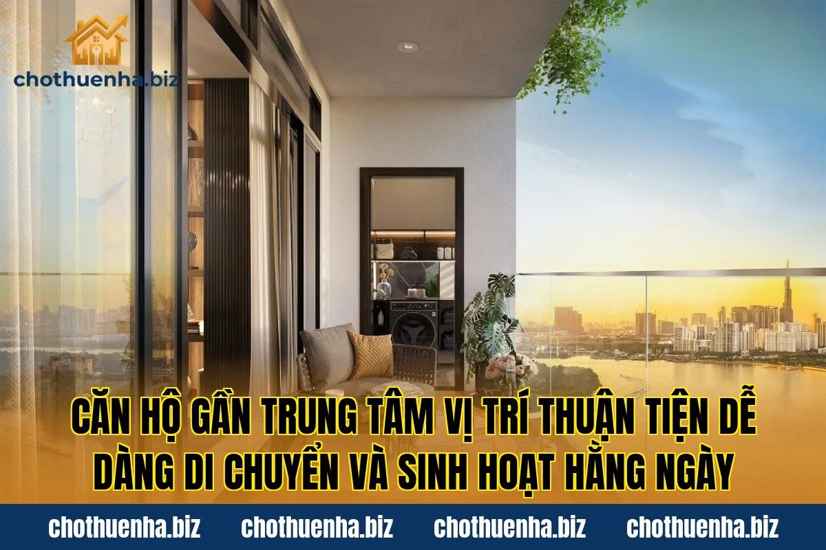 Căn hộ gần trung tâm vị trí thuận tiện dễ dàng di chuyển và sinh hoạt hằng ngày