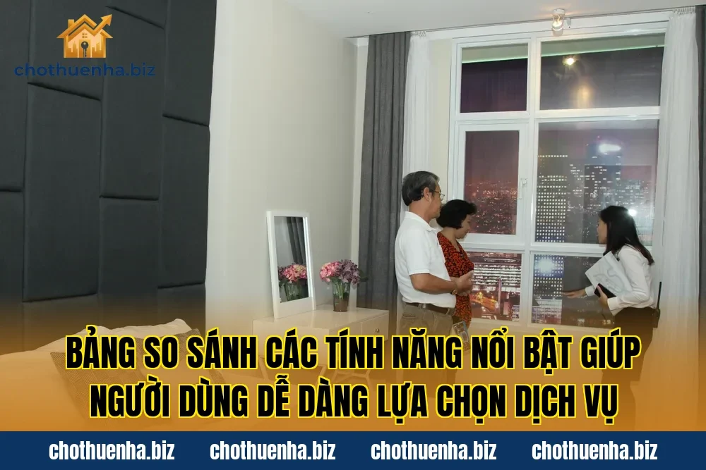 Bảng so sánh các tính năng nổi bật giúp người dùng dễ dàng lựa chọn dịch vụ