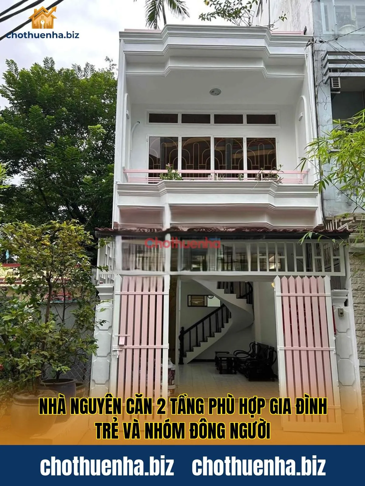 Nhà nguyên căn 2 tầng phù hợp gia đình trẻ và nhóm đông người