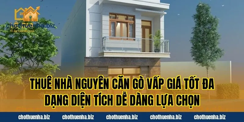 Thuê nhà nguyên căn Gò Vấp giá tốt đa dạng diện tích dễ dàng lựa chọn