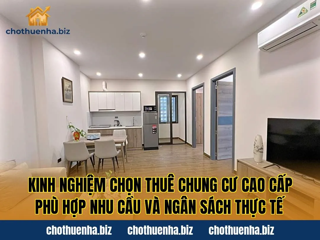 Kinh nghiệm chọn thuê chung cư cao cấp phù hợp nhu cầu và ngân sách thực tế