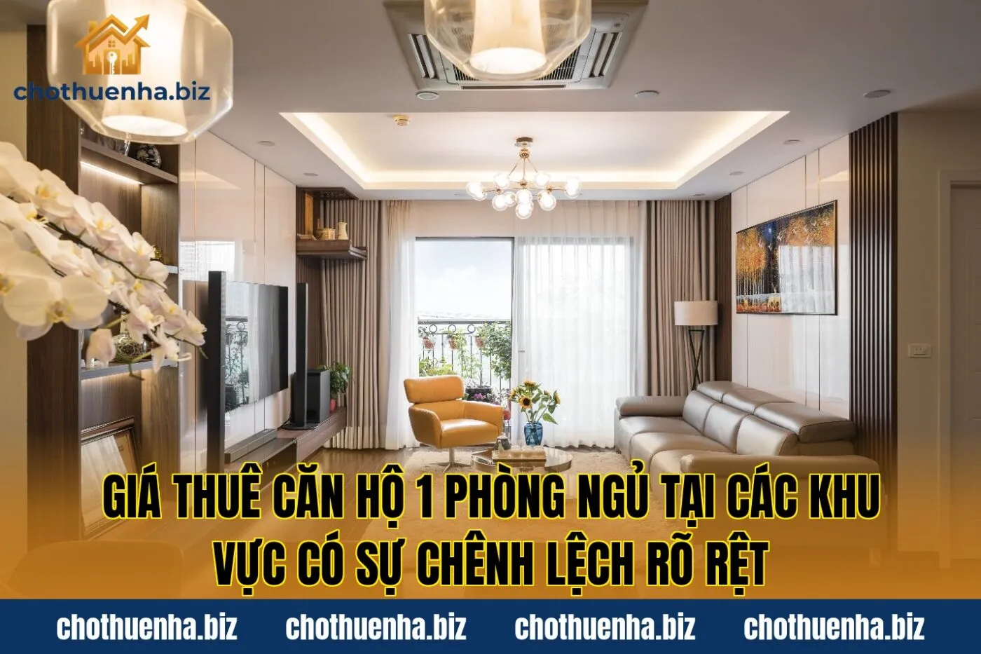Giá thuê căn hộ 1 phòng ngủ tại các khu vực có sự chênh lệch rõ rệt