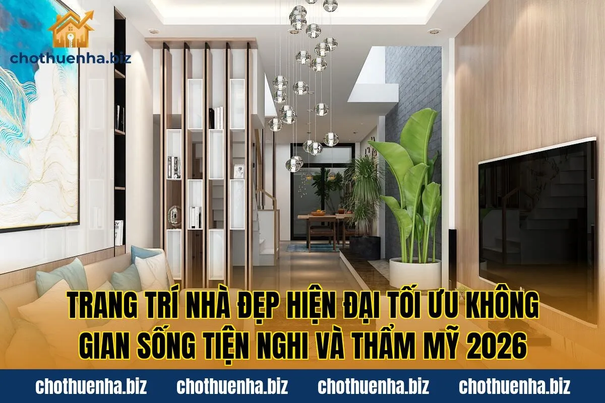 Trang trí nhà đẹp hiện đại tối ưu không gian sống tiện nghi và thẩm mỹ 2026