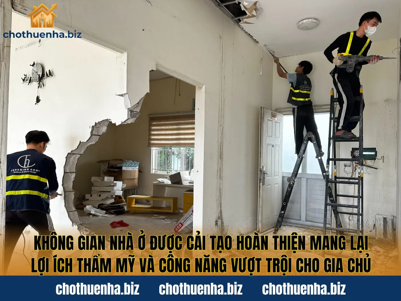Không gian nhà ở được cải tạo hoàn thiện mang lại lợi ích thẩm mỹ và công năng vượt trội cho gia chủ